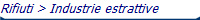 Rifiuti > Industrie estrattive